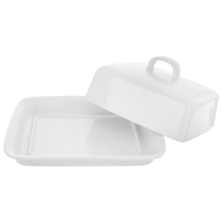 POJEMNIK NA MASŁO CERAMICZNA MASELNICZKA BIAŁA