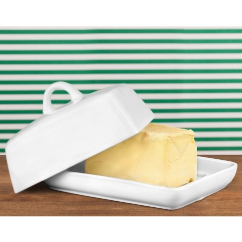 POJEMNIK NA MASŁO CERAMICZNA MASELNICZKA BIAŁA POJEMNIK NA MASŁO CERAMICZNA MASELNICZKA BIAŁA