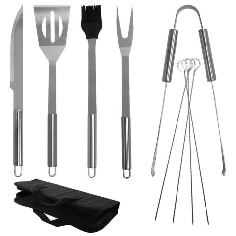 Przybory akcesoria do grillowania w etui / szczypce łopatka widelec nóż zestaw 10 el. Przybory akcesoria do grillowania w etui / szczypce łopatka widelec nóż zestaw 10 el.