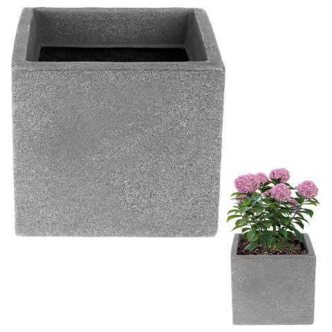 Doniczka donica kwadratowa osłonka na rośliny kwiaty ogrodowa zewnętrzna 20x20x17,5 cm Doniczka donica kwadratowa osłonka na rośliny kwiaty ogrodowa zewnętrzna 20x20x17,5 cm