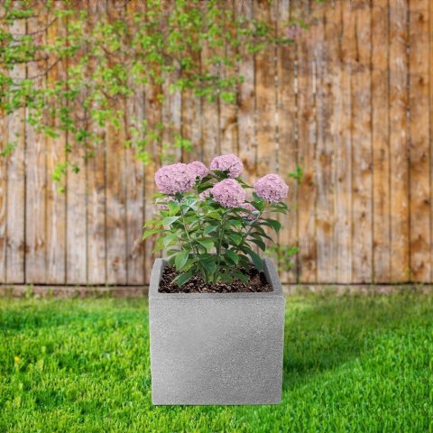 Doniczka donica kwadratowa osłonka na rośliny kwiaty ogrodowa zewnętrzna 20x20x17,5 cm Doniczka donica kwadratowa osłonka na rośliny kwiaty ogrodowa zewnętrzna 20x20x17,5 cm
