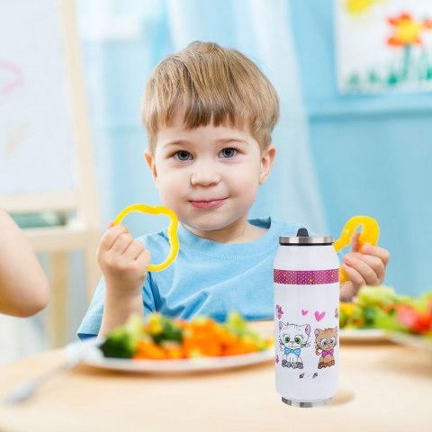 KUBEK TERMICZNY TERMOS BIDON W KOTKI 400ML PUSZKA KUBEK TERMICZNY TERMOS BIDON W KOTKI 400ML PUSZKA