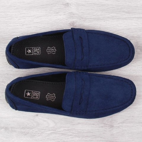 Mokasyny slip on NEWS M EVE340B granatowe Mokasyny slip on NEWS M EVE340B granatowe