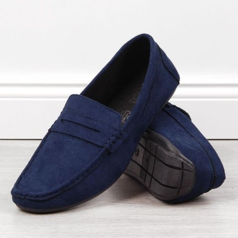 Mokasyny slip on NEWS M EVE340B granatowe Mokasyny slip on NEWS M EVE340B granatowe