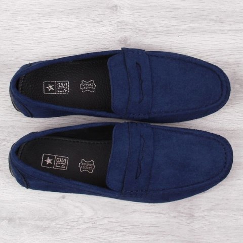 Mokasyny slip on NEWS M EVE340B granatowe Mokasyny slip on NEWS M EVE340B granatowe