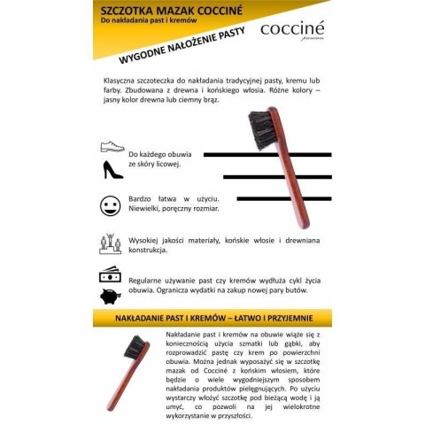 Szczotka do butów mazak Coccine mała DA0248 Szczotka do butów mazak Coccine mała DA0248