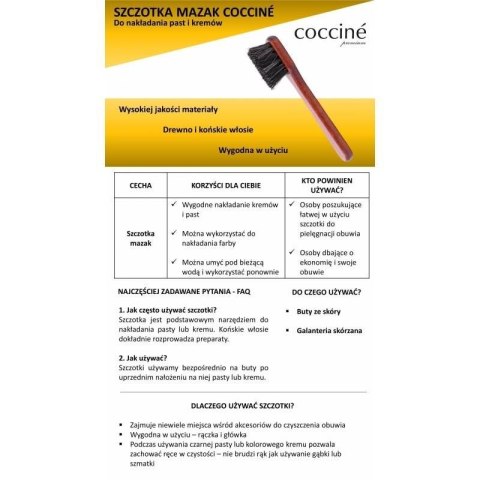 Szczotka do butów mazak Coccine mała DA0248 Szczotka do butów mazak Coccine mała DA0248