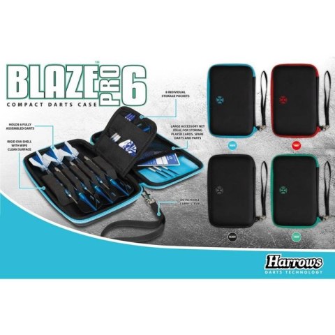 Pokrowiec na rzutki Harrows Blaze Pro 6 Case BLAZEPRO6 Pokrowiec na rzutki Harrows Blaze Pro 6 Case BLAZEPRO6