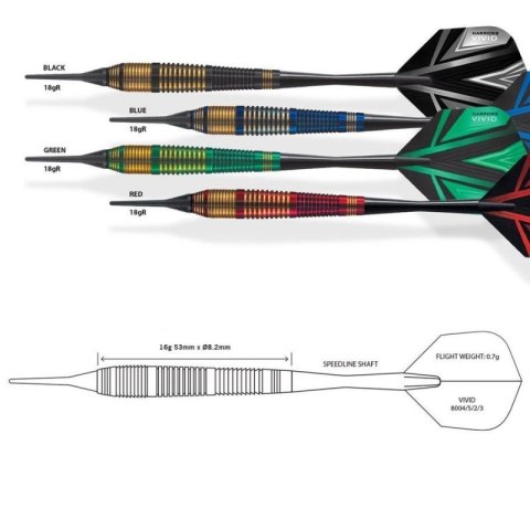 Rzutki Harrows Vivid Softip HS-TNK-000013786 Rzutki Harrows Vivid Softip HS-TNK-000013786