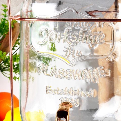 Słój do napojów z kranikiem i stojakiem złotym 4,2 l Słój do napojów z kranikiem i stojakiem złotym 4,2 l