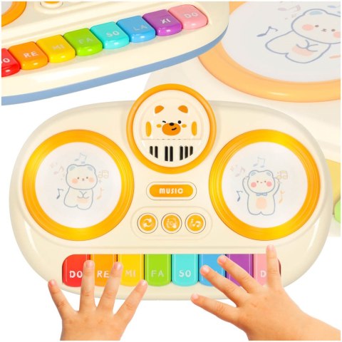 Pianinko organki interaktywne dla dzieci edukacyjne beżowy Pianinko organki interaktywne dla dzieci edukacyjne beżowy