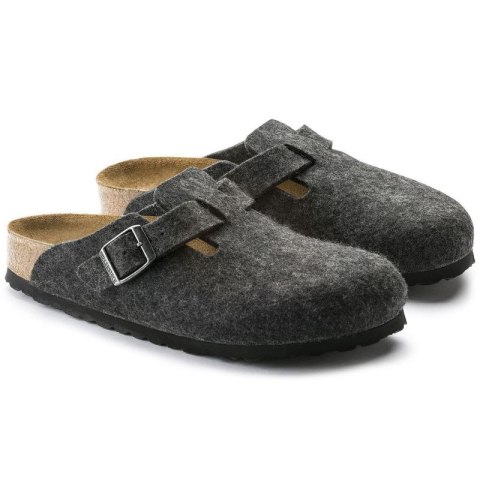 Klapki Birkenstock Boston FE Anthrazit 160371 Klapki Birkenstock Boston FE Anthrazit 160371