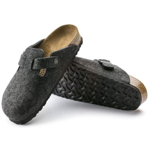 Klapki Birkenstock Boston FE Anthrazit 160373 Klapki Birkenstock Boston FE Anthrazit 160373