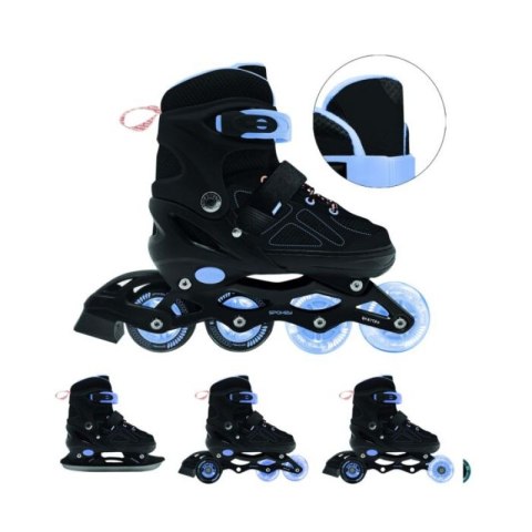 Łyżworolki Spokey Quattro 4IN1 SPK-943431 roz. 38-41 BK/VT Łyżworolki Spokey Quattro 4IN1 SPK-943431 roz. 38-41 BK/VT