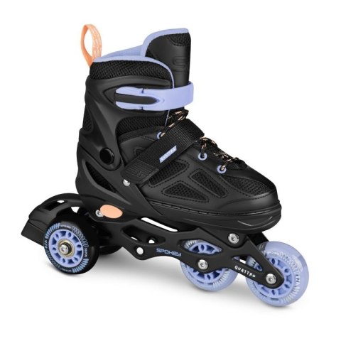 Łyżworolki Spokey Quattro 4IN1 SPK-943431 roz. 38-41 BK/VT Łyżworolki Spokey Quattro 4IN1 SPK-943431 roz. 38-41 BK/VT