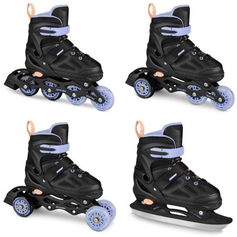 Łyżworolki Spokey Quattro 4IN1 SPK-943431 roz. 38-41 BK/VT Łyżworolki Spokey Quattro 4IN1 SPK-943431 roz. 38-41 BK/VT