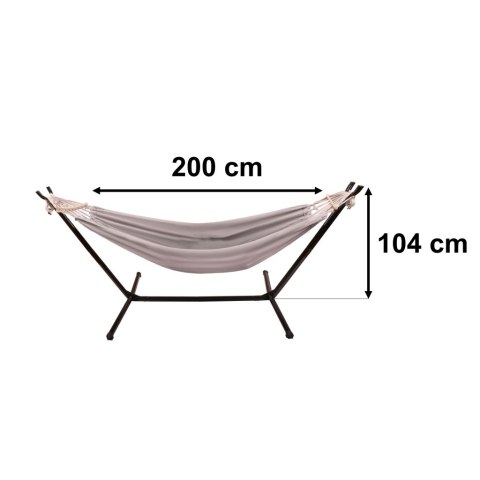 Hamak ze stelażem ogrodowy dwuosobowy huśtawka stelaż stojak do hamaka duży mocny + pokrowiec 200cm 100kg Hamak ze stelażem ogrodowy dwuosobowy huśtawka stelaż stojak do hamaka duży mocny + pokrowiec 200cm 100kg