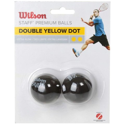 Piłki do squasha Wilson Staff Squash Double Yellow Dot Ball WRT617600 Piłki do squasha Wilson Staff Squash Double Yellow Dot Ball WRT617600
