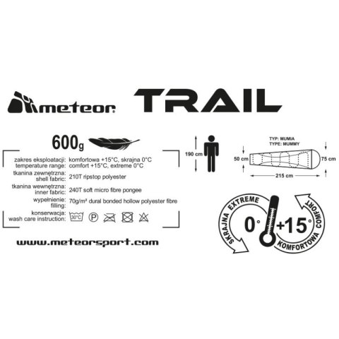 Śpiwór Meteor Trail 81150 Śpiwór Meteor Trail 81150