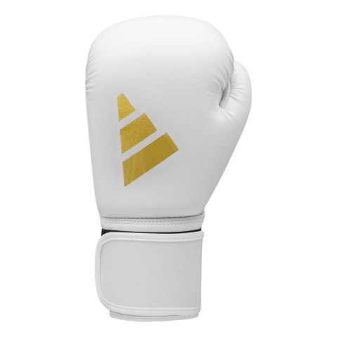 Rękawice bokserskie Adidas SPEED 50 biało złote Rękawice bokserskie Adidas SPEED 50 biało złote