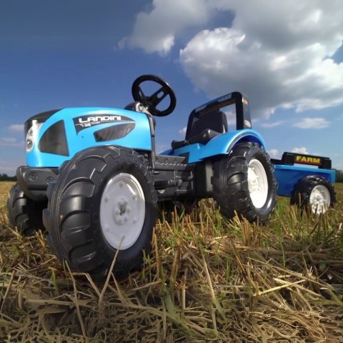 FALK Traktor Landini Niebieski na Pedały z Przyczepką od 3 Lat FALK Traktor Landini Niebieski na Pedały z Przyczepką od 3 Lat