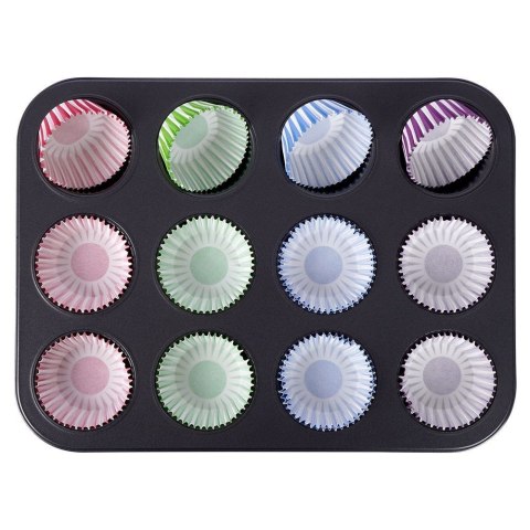 Forma do pieczenia muffinek na muffinki foremki papilotki 12 szt