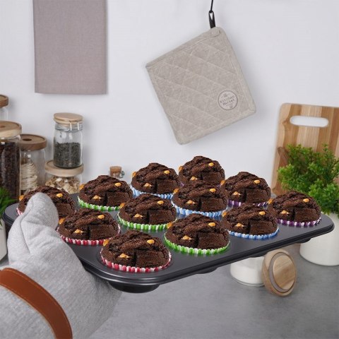 Forma do pieczenia muffinek na muffinki foremki papilotki 12 szt