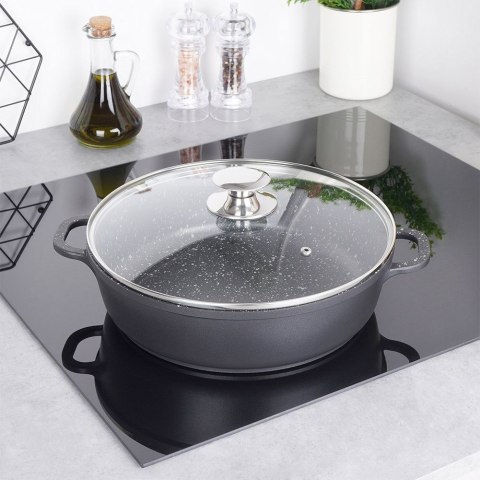 Patelnia granitowa rondel 28 cm GRANDE gaz indukcja Patelnia granitowa rondel 28 cm GRANDE gaz indukcja