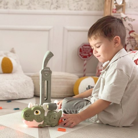 WOOPIE Elektryczna Ciuchcia Lokomotywa do Klocków Domino Dinozaur Zielony - ZESTAW 3 SZT. WOOPIE Elektryczna Ciuchcia Lokomotywa do Klocków Domino Dinozaur Zielony - ZESTAW 3 SZT.