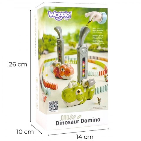 WOOPIE Elektryczna Ciuchcia Lokomotywa do Klocków Domino Dinozaur Zielony - ZESTAW 8 SZT. WOOPIE Elektryczna Ciuchcia Lokomotywa do Klocków Domino Dinozaur Zielony - ZESTAW 8 SZT.
