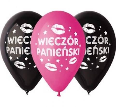 Balony 5szt WIECZÓR PANIEŃSKI GS110/PD03 Balony 5szt WIECZÓR PANIEŃSKI GS110/PD03
