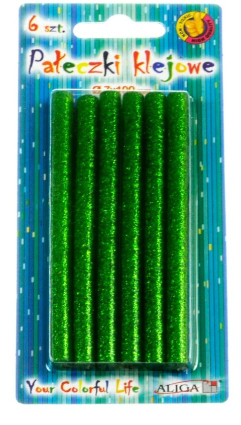 Klej do pistoletu 6szt. 7x100mm zielony | JB07-ZI Klej do pistoletu 6szt. 7x100mm zielony | JB07-ZI