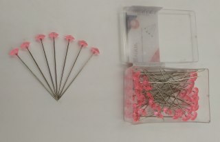 Szpilki ozdobne różowe 50szt diament 54mm 6 paczek SPD54-RO