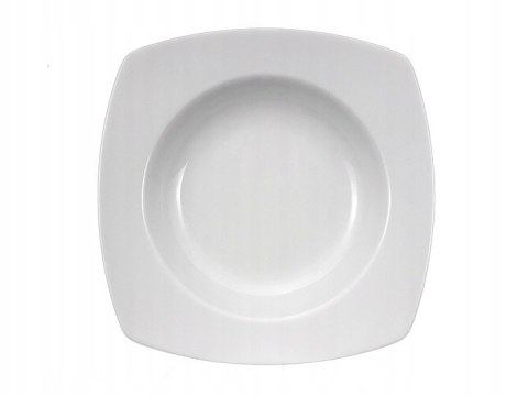 Talerz głęboki kwadrat 6szt. biała porcelana TUŁOWICE Talerz głęboki kwadrat 6szt. biała porcelana TUŁOWICE