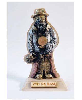 Żyd na kasę stojący z groszem 13 x 7 cm NR.76