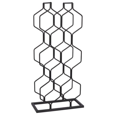 Stojak metalowy czarny wino regał szafka półka na wina 8 butelek 23x11x48 cm Stojak metalowy czarny wino regał szafka półka na wina 8 butelek 23x11x48 cm