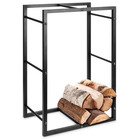 Stojak na drewno kominkowe metalowy czarny 45x28x70 cm Stojak na drewno kominkowe metalowy czarny 45x28x70 cm