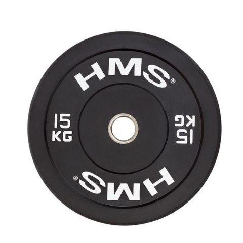 Talerz olimpijski HMS BLACK BUMPER 15 kg BBR15 Talerz olimpijski HMS BLACK BUMPER 15 kg BBR15