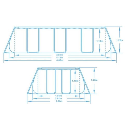Basen ogrodowy stelażowy 412x201x122 cm 17w1 Bestway 56456N Basen ogrodowy stelażowy 412x201x122 cm 17w1 Bestway 56456N