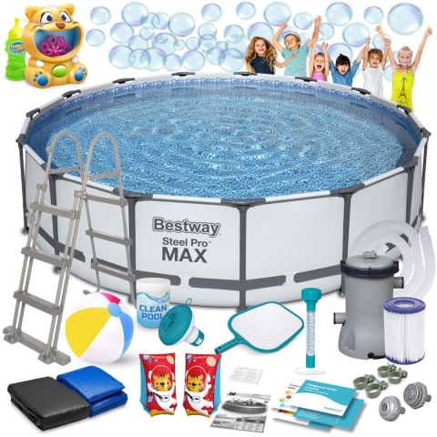 Basen stelażowy ogrodowy 457 x 107 cm 18w1 Bestway 56488 + maszynka do baniek GRATIS Basen stelażowy ogrodowy 457 x 107 cm 18w1 Bestway 56488 + maszynka do baniek GRATIS