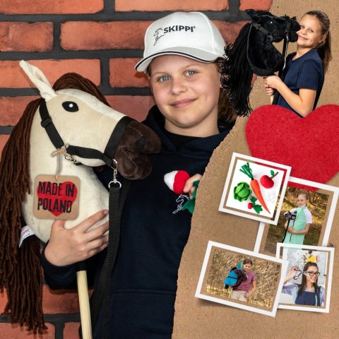 Hobby Horse Skippi - Biszkopt - duży koń na kiju - A3 - kantar w zestawie Hobby Horse Skippi - Biszkopt - duży koń na kiju - A3 - kantar w zestawie