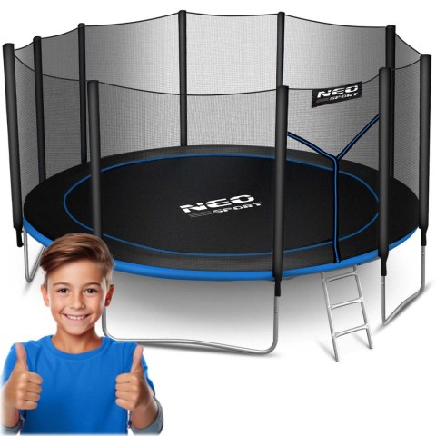 Trampolina ogrodowa 15ft/465cm z siatką zewnętrzną i drabinką Neo-Sport Trampolina ogrodowa 15ft/465cm z siatką zewnętrzną i drabinką Neo-Sport