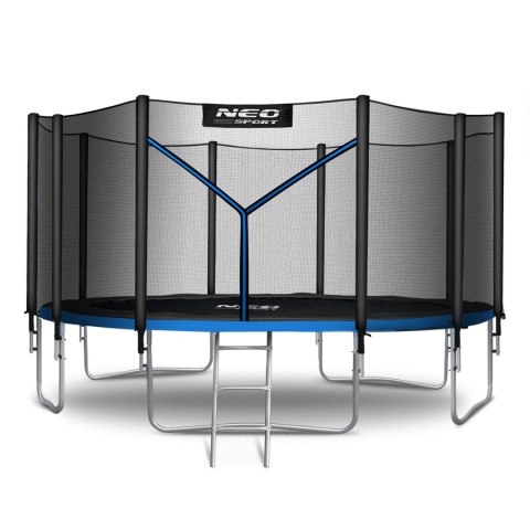 Trampolina ogrodowa 15ft/465cm z siatką zewnętrzną i drabinką Neo-Sport Trampolina ogrodowa 15ft/465cm z siatką zewnętrzną i drabinką Neo-Sport