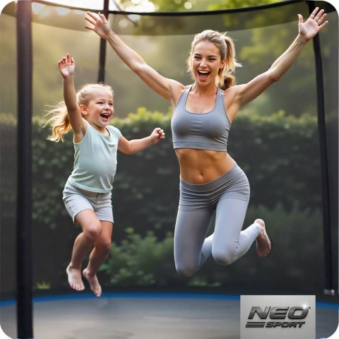 Trampolina ogrodowa 15ft/465cm z siatką zewnętrzną i drabinką Neo-Sport Trampolina ogrodowa 15ft/465cm z siatką zewnętrzną i drabinką Neo-Sport