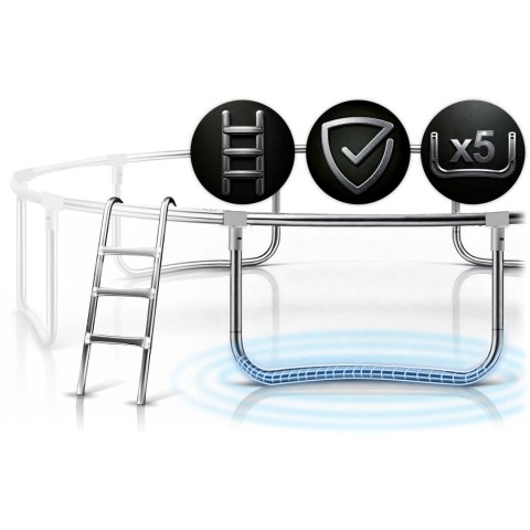 Trampolina ogrodowa 15ft/465cm z siatką zewnętrzną i drabinką Neo-Sport Trampolina ogrodowa 15ft/465cm z siatką zewnętrzną i drabinką Neo-Sport