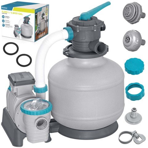 Pompa piaskowa 11355 l/h + piasek 50kg Bestway 58486 Pompa piaskowa 11355 l/h + piasek 50kg Bestway 58486