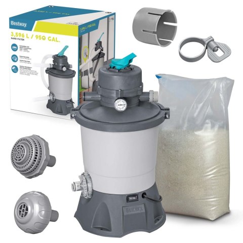 Pompa piaskowa 3596 l/h + piasek 25kg Bestway 58515 Pompa piaskowa 3596 l/h + piasek 25kg Bestway 58515