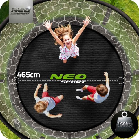 Trampolina ogrodowa 15ft/465cm z siatką wewnętrzną i drabinką Neo-Sport Trampolina ogrodowa 15ft/465cm z siatką wewnętrzną i drabinką Neo-Sport