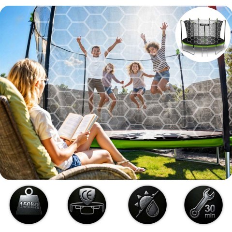 Trampolina ogrodowa 15ft/465cm z siatką wewnętrzną i drabinką Neo-Sport Trampolina ogrodowa 15ft/465cm z siatką wewnętrzną i drabinką Neo-Sport