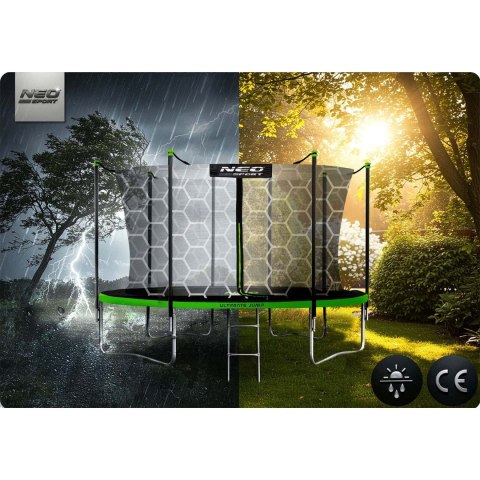 Trampolina ogrodowa 15ft/465cm z siatką wewnętrzną i drabinką Neo-Sport Trampolina ogrodowa 15ft/465cm z siatką wewnętrzną i drabinką Neo-Sport